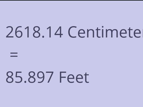 2618.14 CM TO FEET