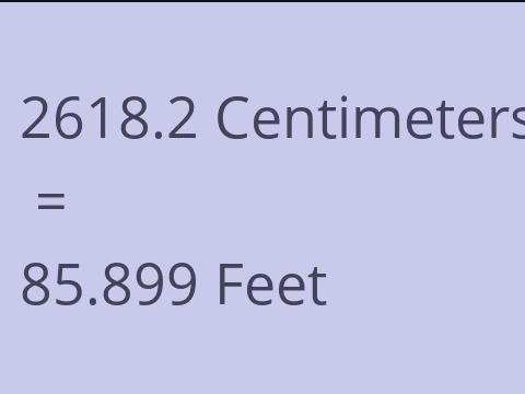 2618.2 CM TO FEET