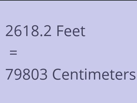 2618.2 FEET TO CM