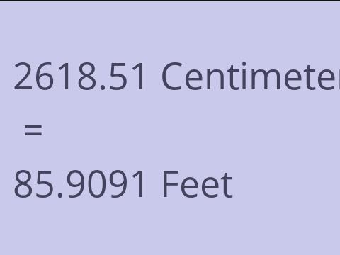 2618.51 CM TO FEET