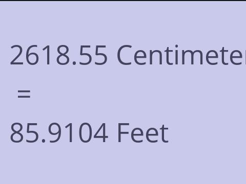 2618.55 CM TO FEET