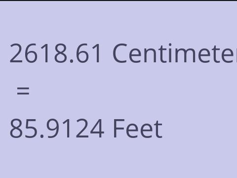2618.61 CM TO FEET