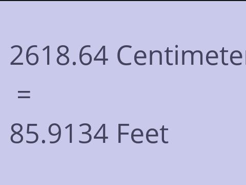 2618.64 CM TO FEET
