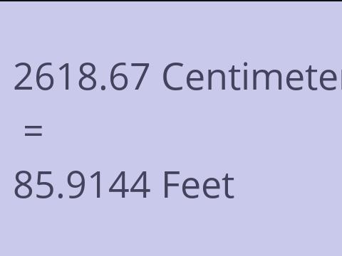 2618.67 CM TO FEET
