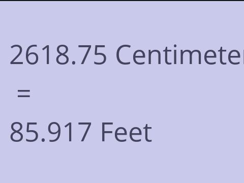 2618.75 CM TO FEET