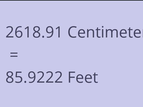 2618.91 CM TO FEET