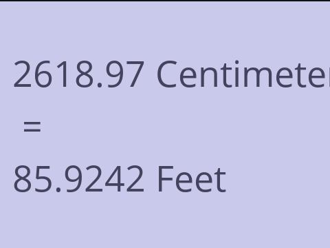 2618.97 CM TO FEET