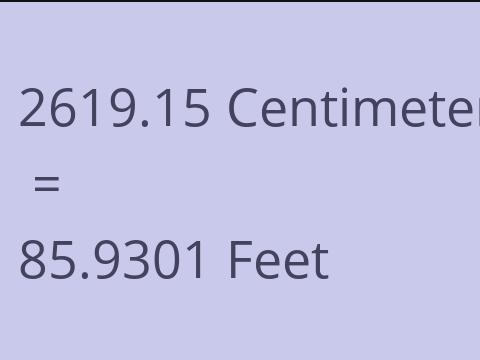 2619.15 CM TO FEET