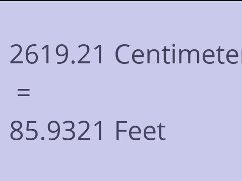 2619.21 CM TO FEET