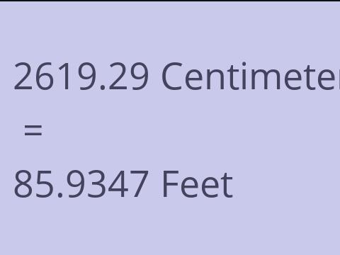 2619.29 CM TO FEET