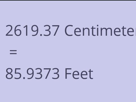 2619.37 CM TO FEET