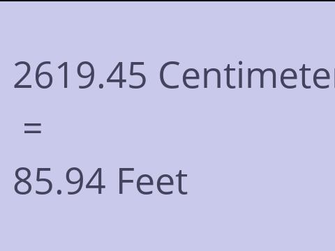 2619.45 CM TO FEET
