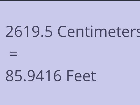 2619.5 CM TO FEET