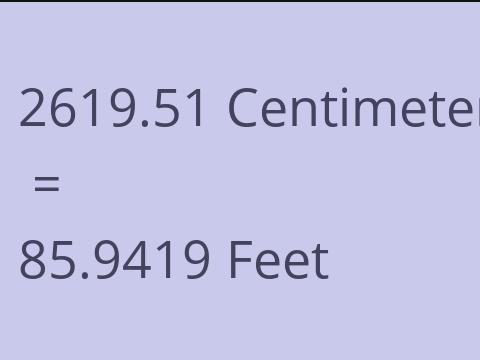 2619.51 CM TO FEET