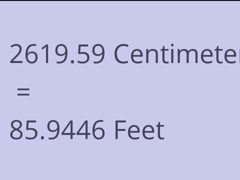 2619.59 CM TO FEET