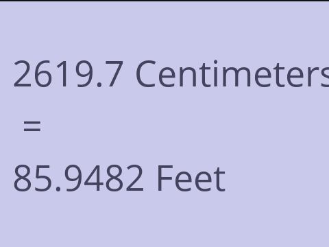 2619.7 CM TO FEET