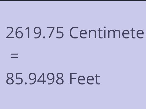 2619.75 CM TO FEET