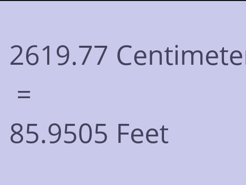 2619.77 CM TO FEET