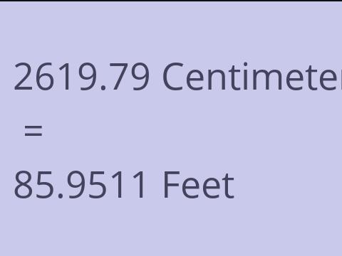 2619.79 CM TO FEET