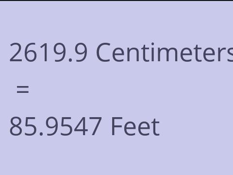 2619.9 CM TO FEET