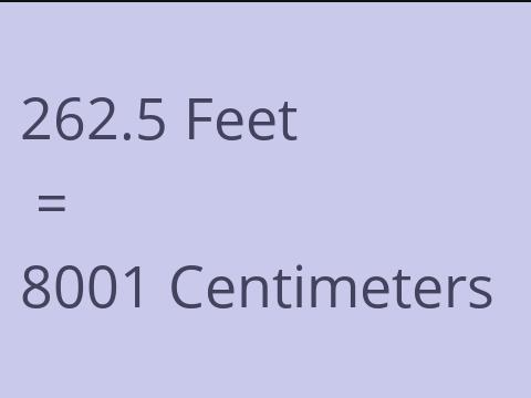 262.5 FEET TO CM