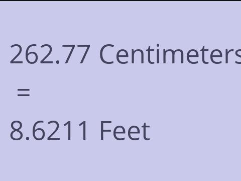 262.77 CM TO FEET