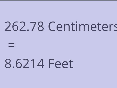 262.78 CM TO FEET