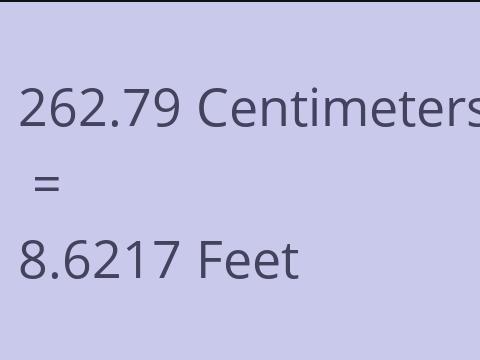 262.79 CM TO FEET