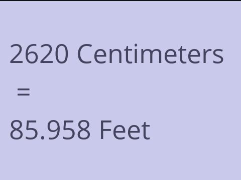 2620 CM TO FEET