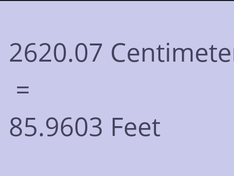 2620.07 CM TO FEET