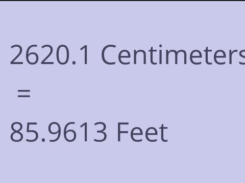 2620.1 CM TO FEET