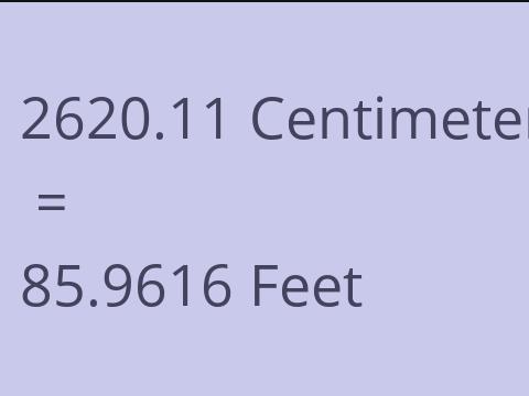 2620.11 CM TO FEET