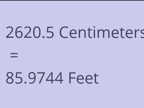 2620.5 CM TO FEET