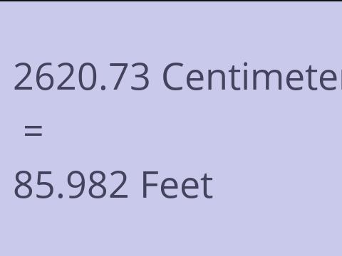 2620.73 CM TO FEET