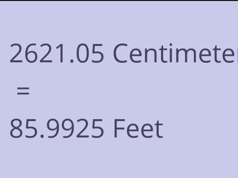 2621.05 CM TO FEET