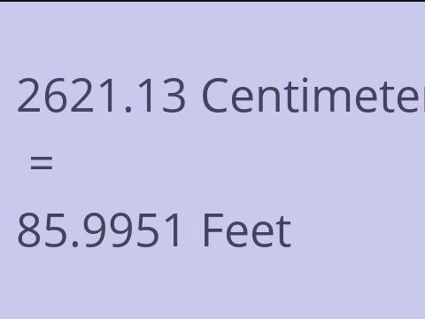 2621.13 CM TO FEET