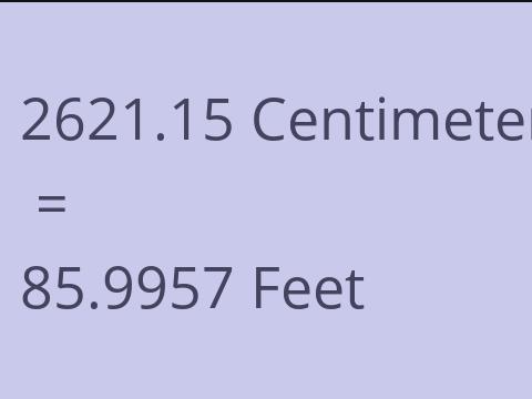2621.15 CM TO FEET