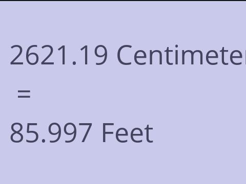 2621.19 CM TO FEET