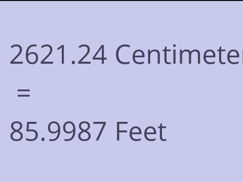 2621.24 CM TO FEET