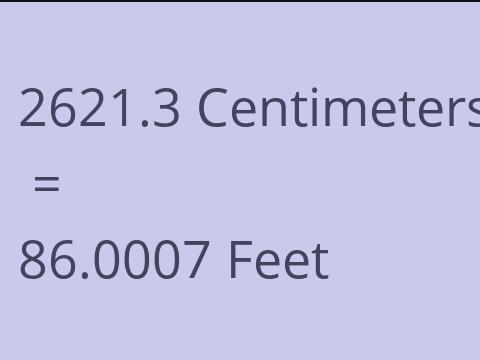 2621.3 CM TO FEET