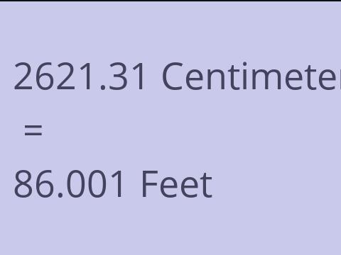 2621.31 CM TO FEET