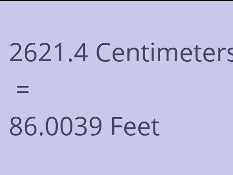 2621.4 CM TO FEET