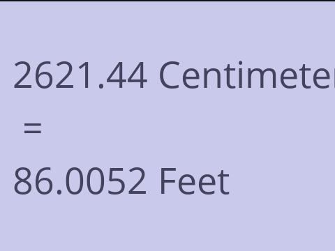 2621.44 CM TO FEET