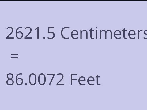 2621.5 CM TO FEET