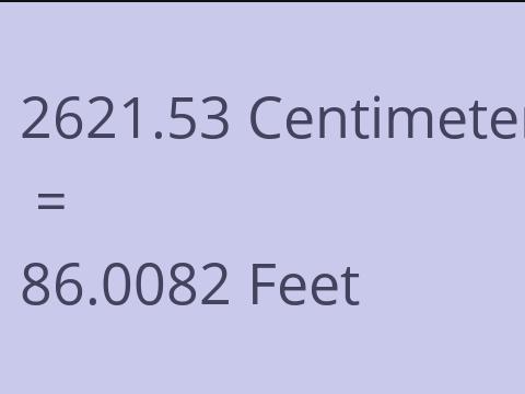 2621.53 CM TO FEET