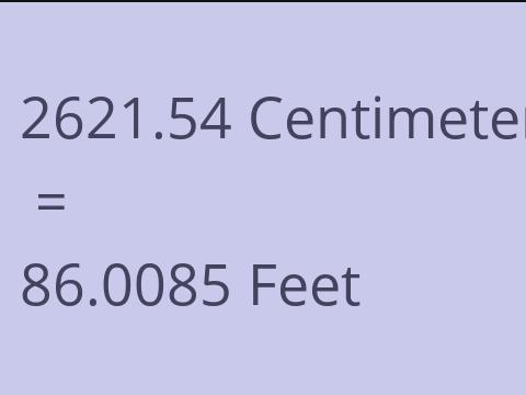 2621.54 CM TO FEET