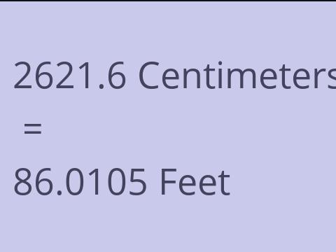 2621.6 CM TO FEET