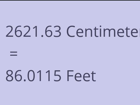 2621.63 CM TO FEET
