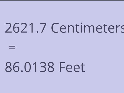 2621.7 CM TO FEET