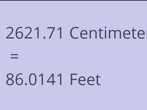 2621.71 CM TO FEET
